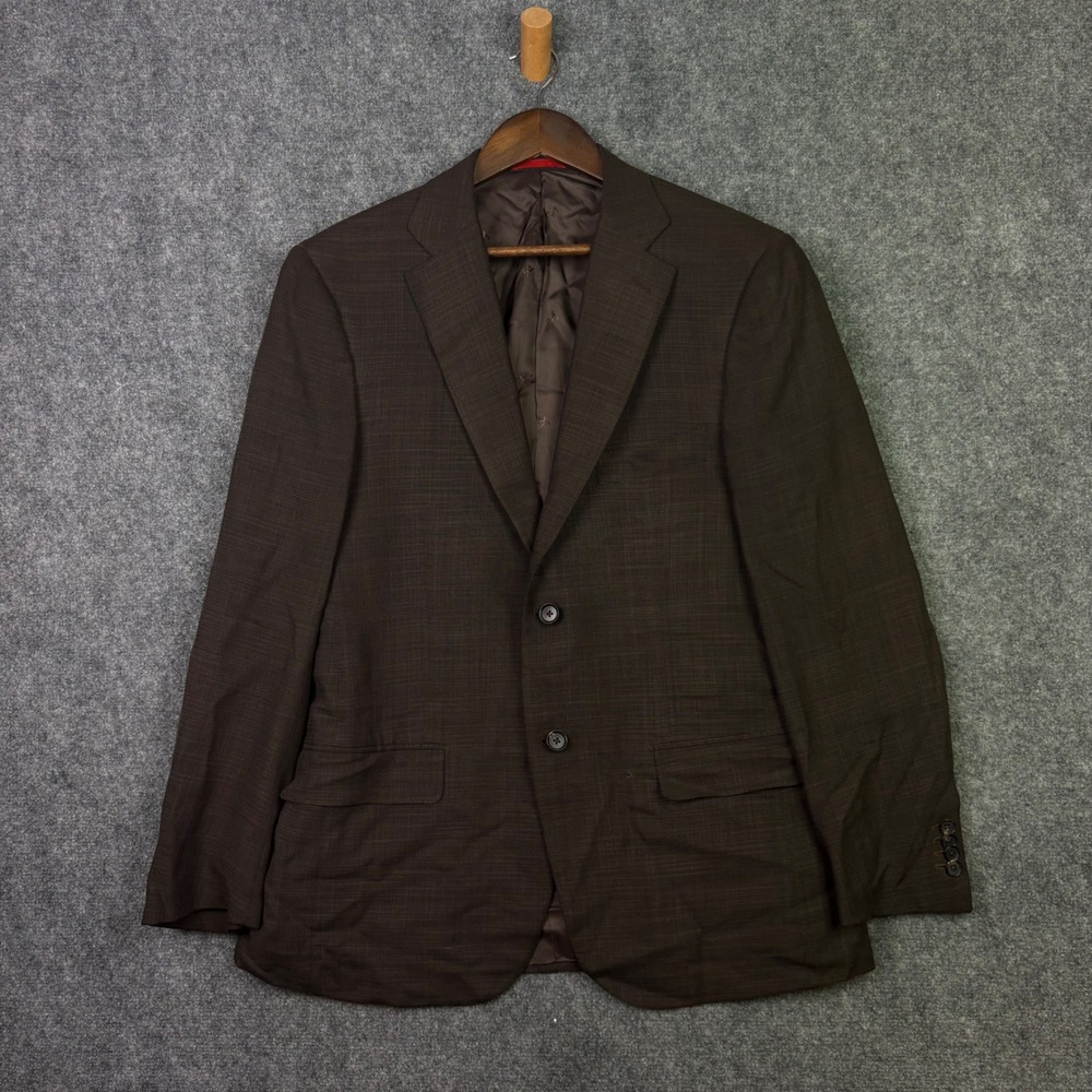 Isaia Napoli Blazer Mens 52 Brown Silk Wool Base S Sport Coat Made in Italy 0615